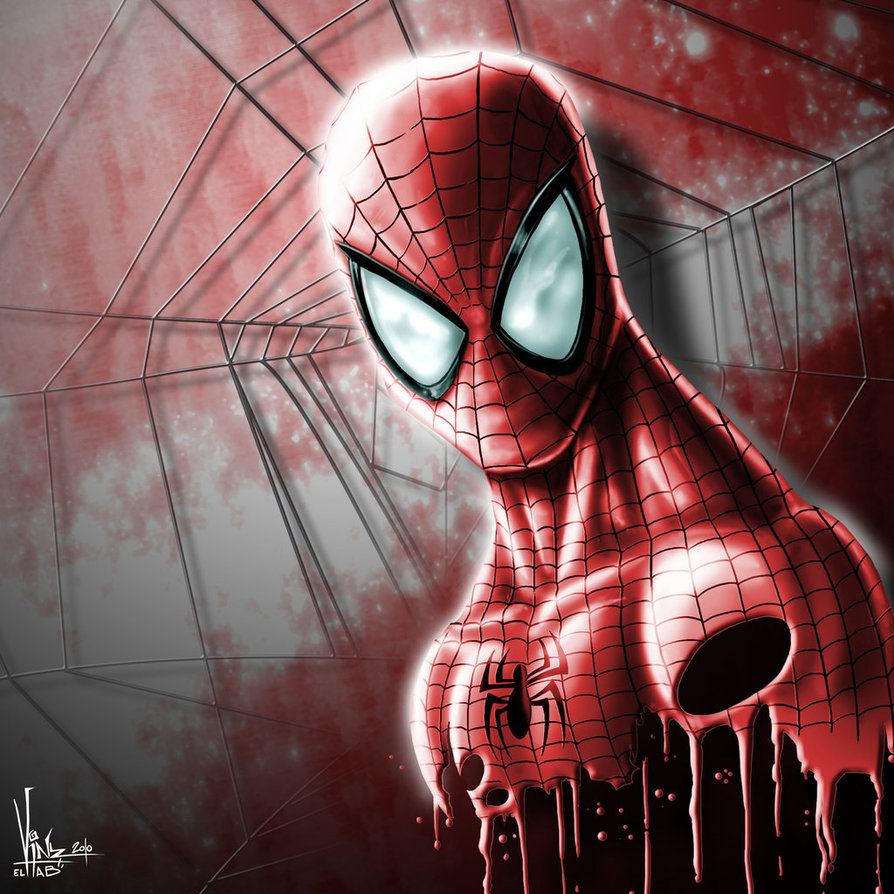 894x894 Spiderman Digital Painting By Vinz El Tabanas - Painting Spiderman Online