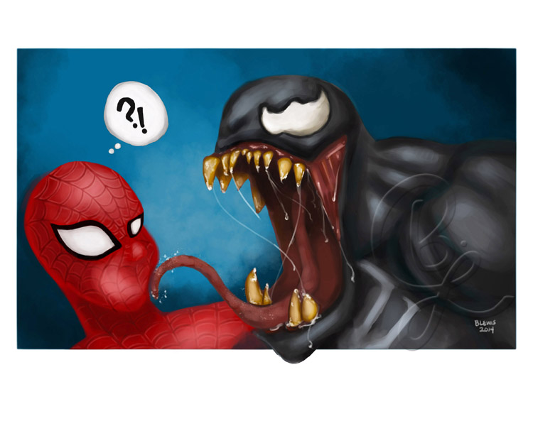 750x600 Spiderman Vs Venom - Painting Spiderman Online