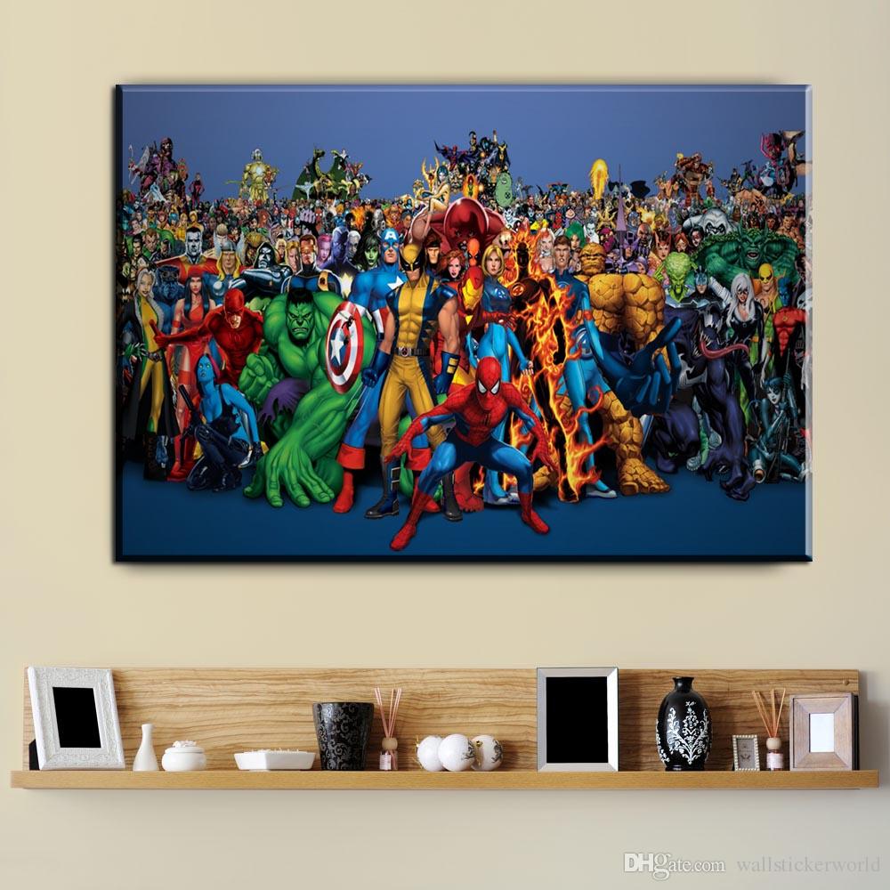 1000x1000 Super Heroes Spider Man Canvas Art Oil Painting Modern Home Decor - Painting Spiderman Online