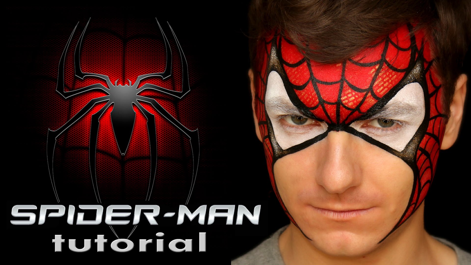 1920x1080 Amazing Spider Man Face Painting Tutorial For Beginners Fast - Painting Spiderman Online