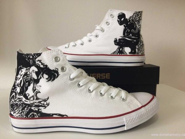 600x450 Foolishsbiego Mens Sneakers Converse All Star Custom Shoesshoes - Painting Spiderman Online