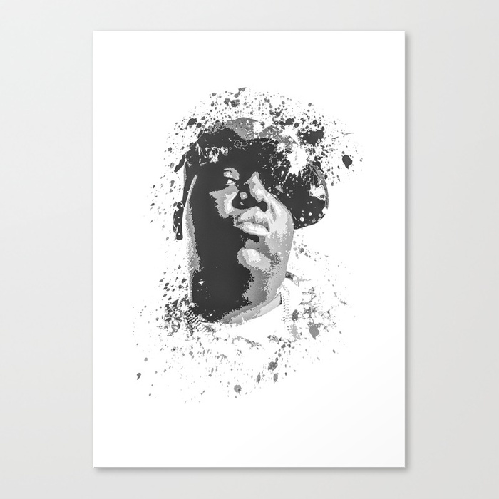 700x700 Notorious B.i.g Splatter Painting Canvas Print By Jpvoodoo Society6 - Painting Splatter