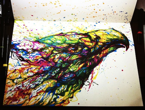500x381 Artist Creates Amazing - Painting Splatter