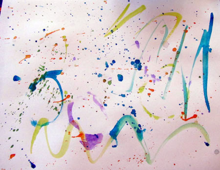 450x348 Splatter Painting, Fun Preschool Art - Painting Splatter