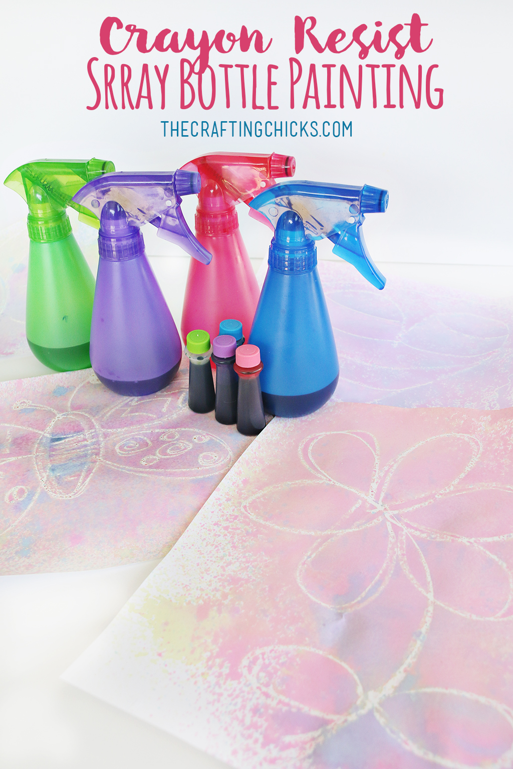 1024x1536 Crayon Resist Spray Bottle Painting - Painting Spray Bottle