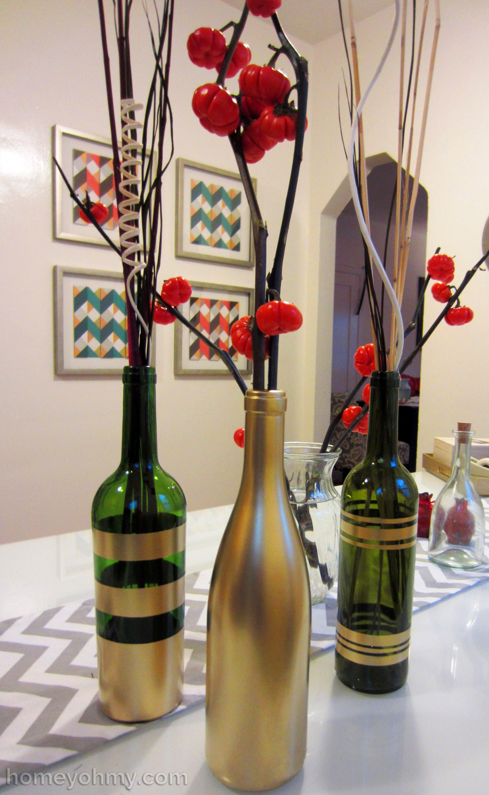1661x2703 Diy Spray Painted Wine Bottles For Fall Decorating - Painting Spray Bottle