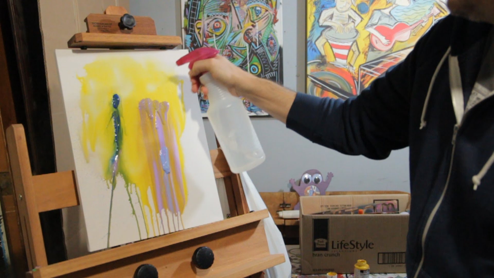 1920x1080 How To Drip Painting Abstract Face Art Spray Bottle Tip! - Painting Spray Bottle