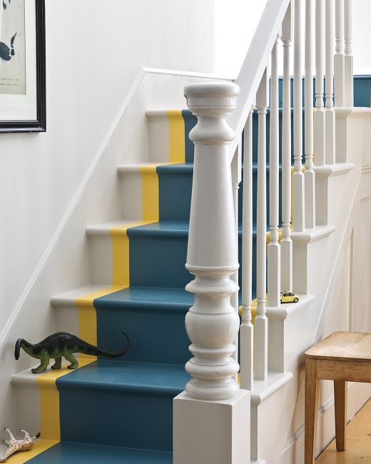 520x650 20 Fancy Painted Stair Runners Ideas - Painting Stairs