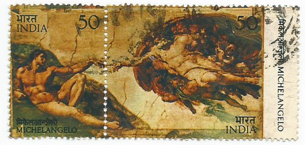 597x283 Philately Michelangelo Paintings - Painting Stamps