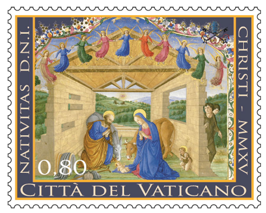 900x719 Vatican Christmas Stamps Feature Manuscript Painting Of Holy - Painting Stamps