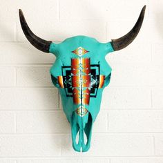 236x236 Bois De Cerf Sculptures - Painting Steer Skull