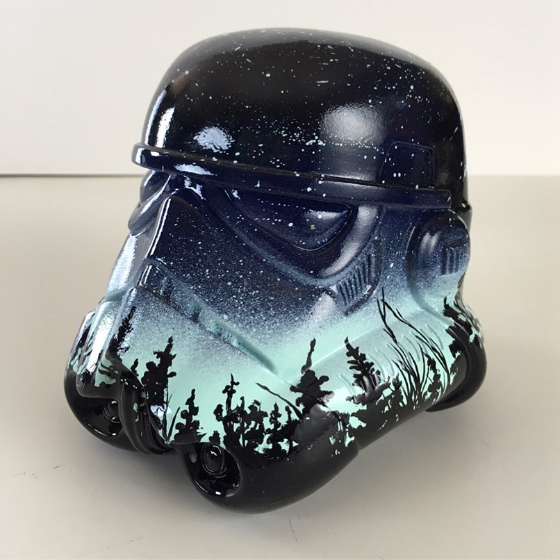 custom painted stormtrooper helmet