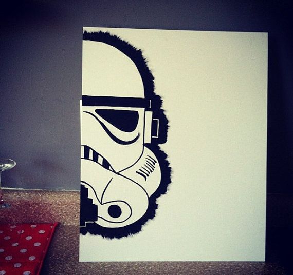 570x536 Star Wars Painting Stormtrooper By Chelsiecole32 On Etsy - Painting Stormtroopers