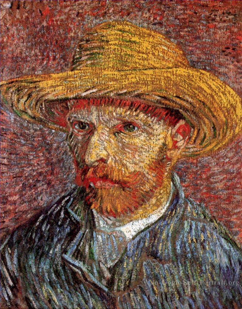 804x1025 Painting Self Portrait With Straw Hat 4 By Van Gogh - Painting Straw Hats