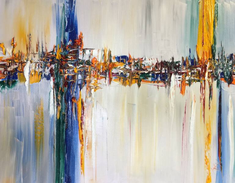 770x600 Saatchi Art Blue Streak Painting By Kelly Steller Hrad - Painting Streak