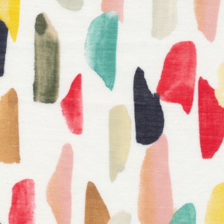 460x460 Light Cream Cute Colorful Paint Streak Cloud 9 Organic Cotton - Painting Streak