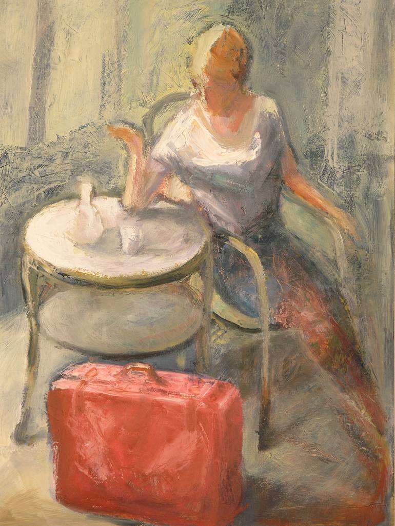 770x1026 Saatchi Art Suitcase Painting By Raffaele Iachetti - Painting Suitcase