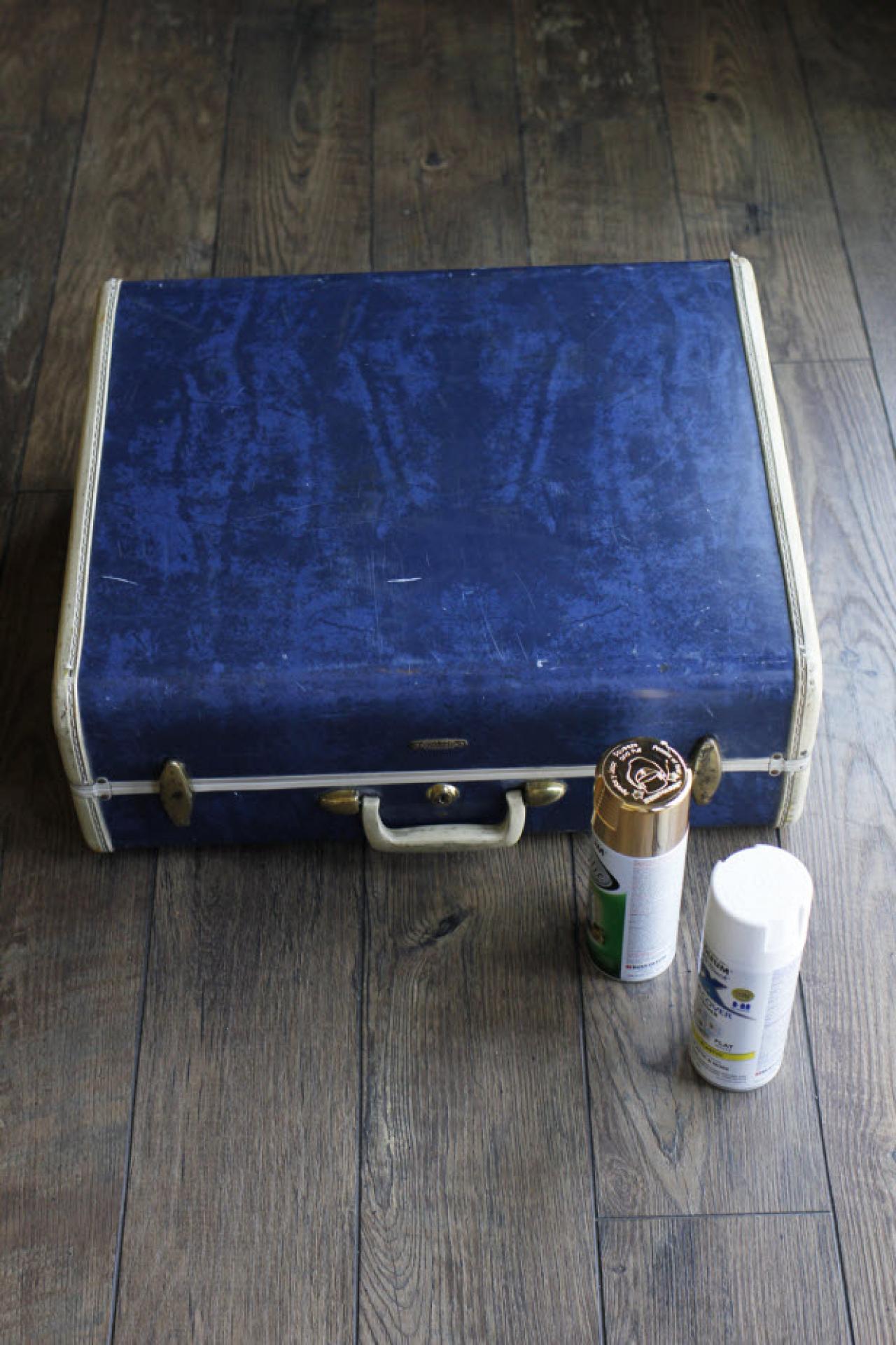 1280x1920 Spray Paint A Suitcase In Two Easy Steps Hgtv's Decorating - Painting Suitcase
