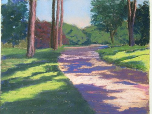 500x375 Painting Sunlight Through The Trees (Original Art By Sheila - Painting Sunlight