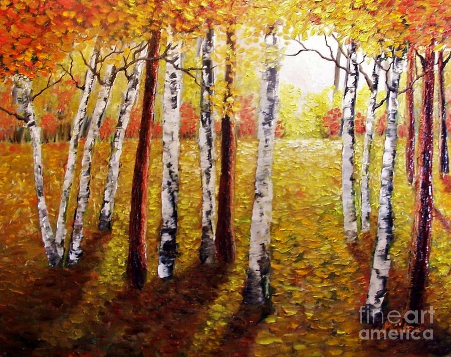 900x712 Sunlight Through The Trees Painting By Peggy Miller - Painting Sunlight