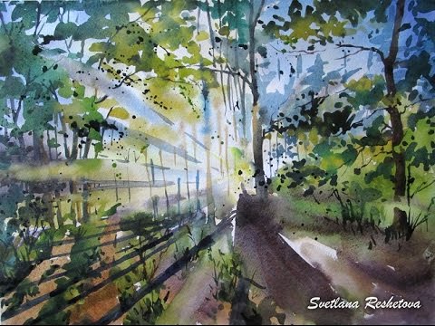480x360 Watercolor Painting Sunlight - Painting Sunlight