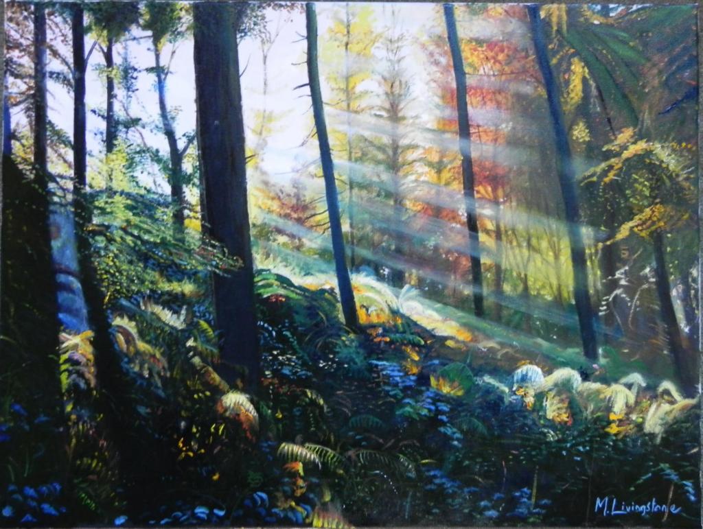 1024x771 Open Studios North Fife - Painting Sunlight Through Trees