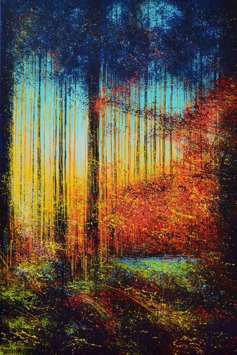 770x1154 Saatchi Art Sunlight Through Trees Painting By Marc Todd - Painting Sunlight Through Trees