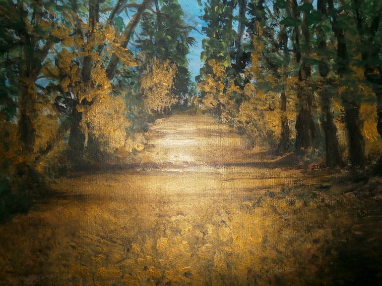 770x578 Saatchi Art Sunlight Through The Trees Painting By Margaret L Laws - Painting Sunlight Through Trees