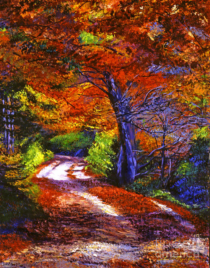 705x900 Sunlight Through The Trees Painting By David Lloyd Glover - Painting Sunlight Through Trees