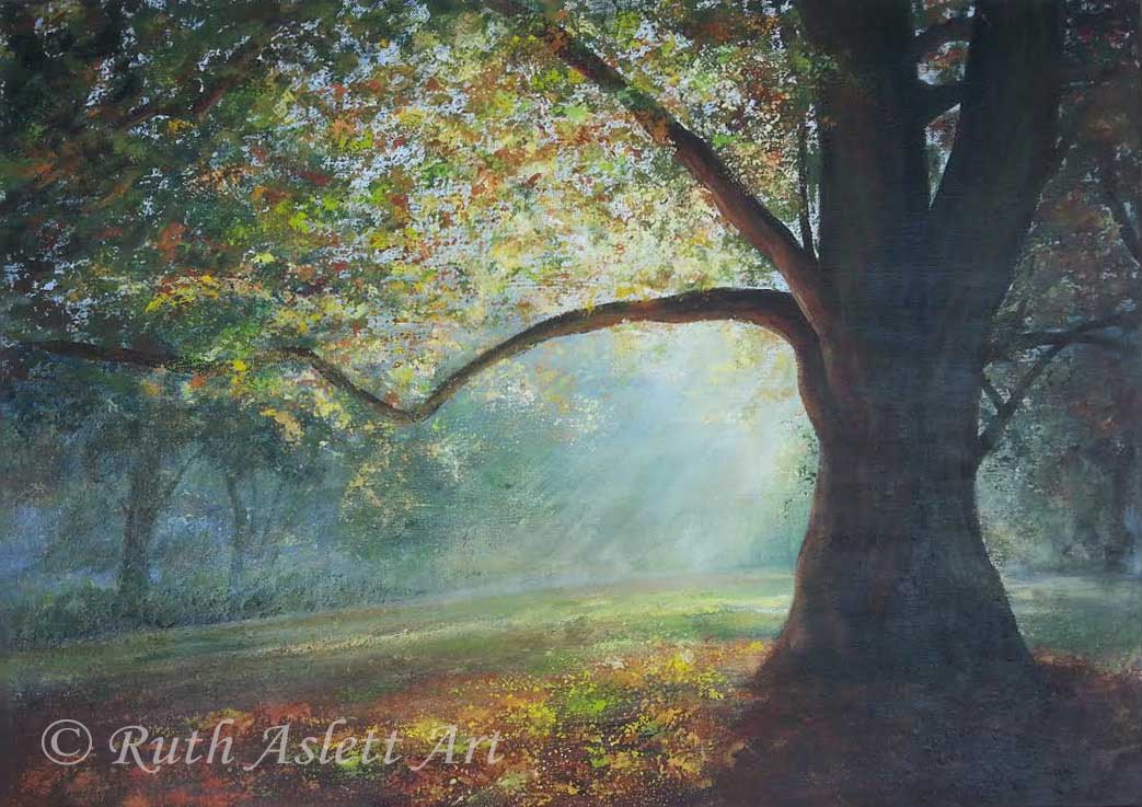 1043x737 Tree, Landscape, Sun Through Tree, Low Res, Wm - Painting Sunlight Through Trees