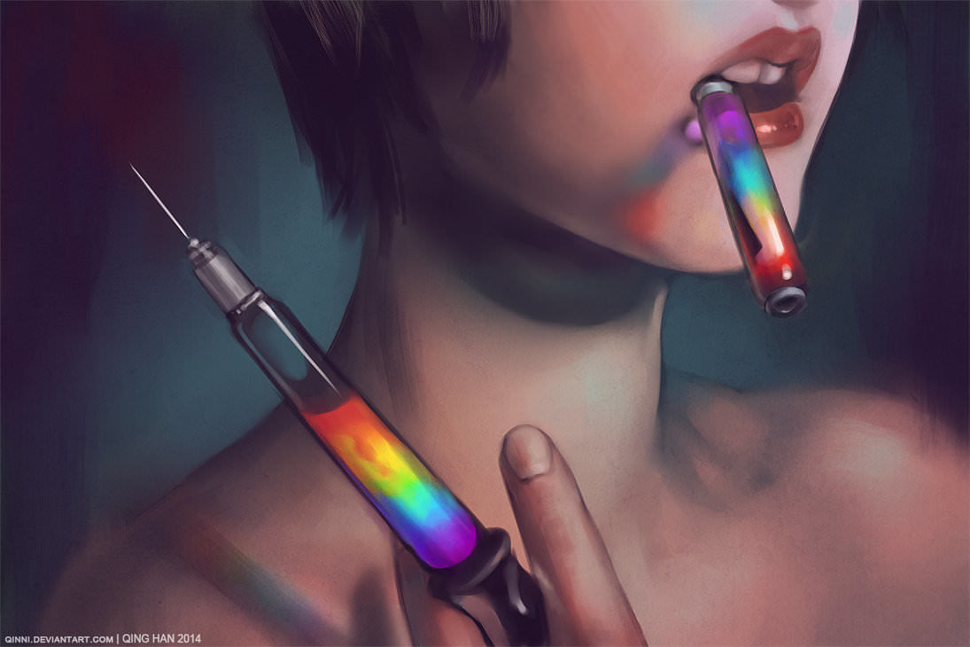 1095x730 Canadian Artist Qing Han Creates This Controversial Painting - Painting Syringe