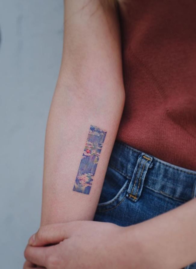 651x893 Claude Monet's Painting Tattoo Painting Tattoo - Painting Tattoo