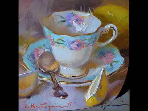 480x360 Have A Cup Of Tea! Teacup Flowers Fruit! Still Life Oil Paintings - Painting Tea Cup