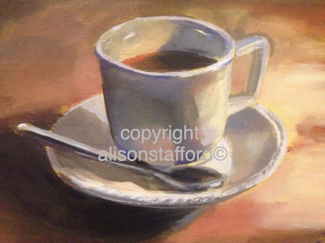 1067x800 Acrylic Tutorial - Painting Tea Cup