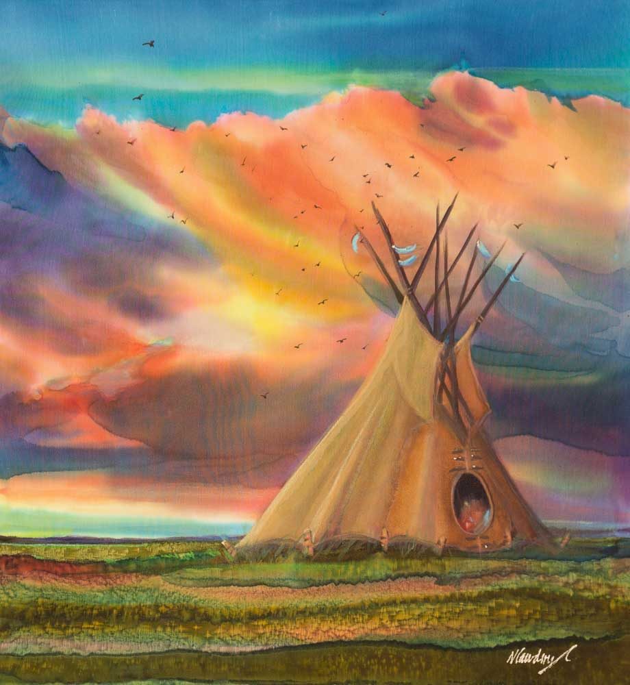 920x1000 Thunder Tipi - Painting Teepee