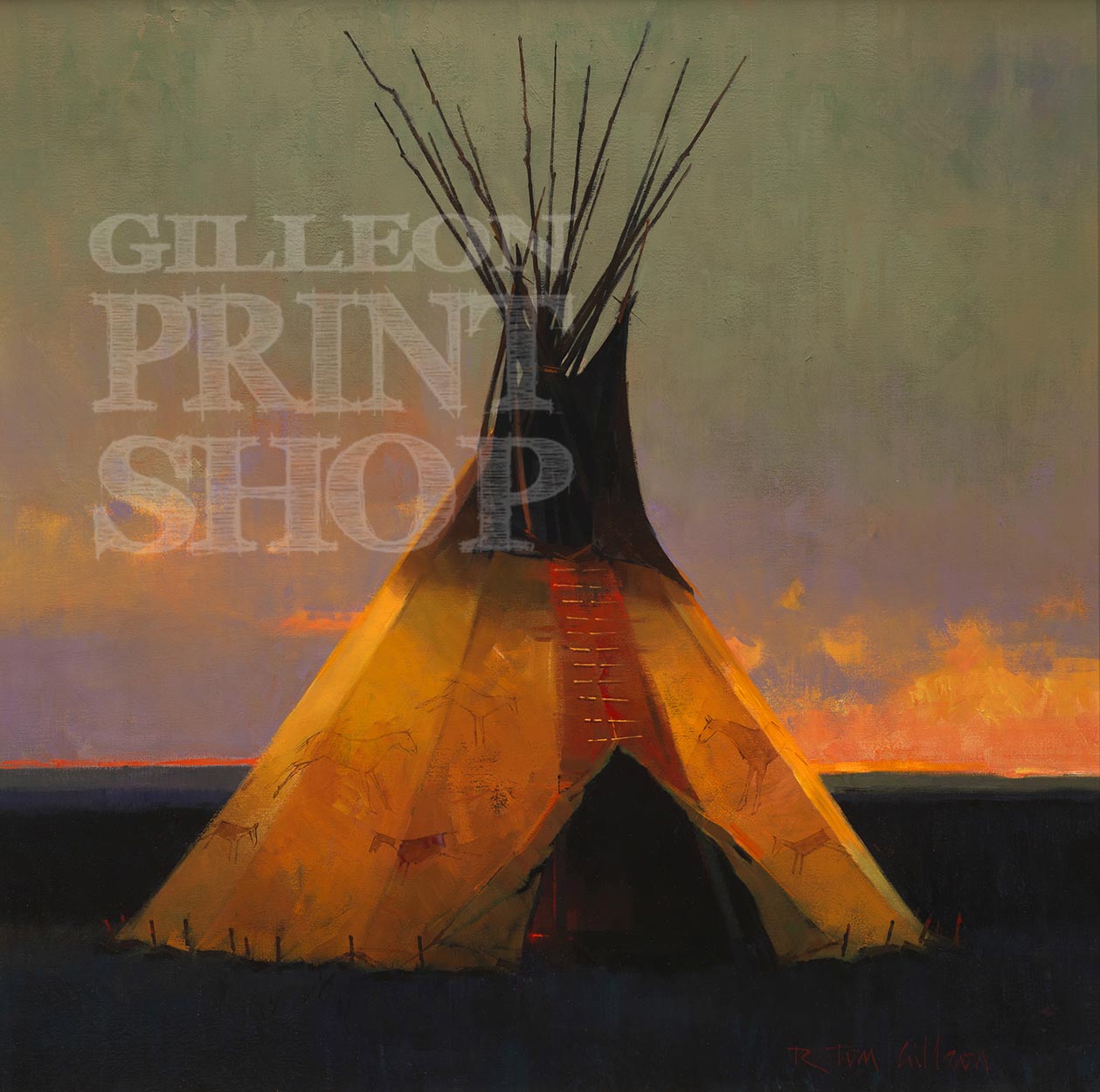 1259x1250 Tipi Prints - Painting Teepee