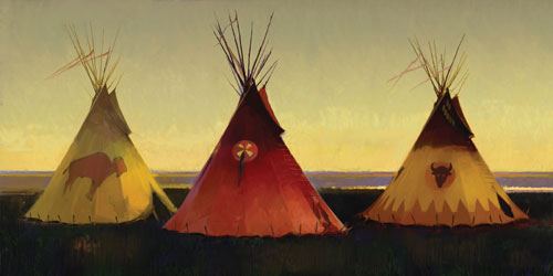 500x250 Tom Gilleon The West That Was - Painting Teepee