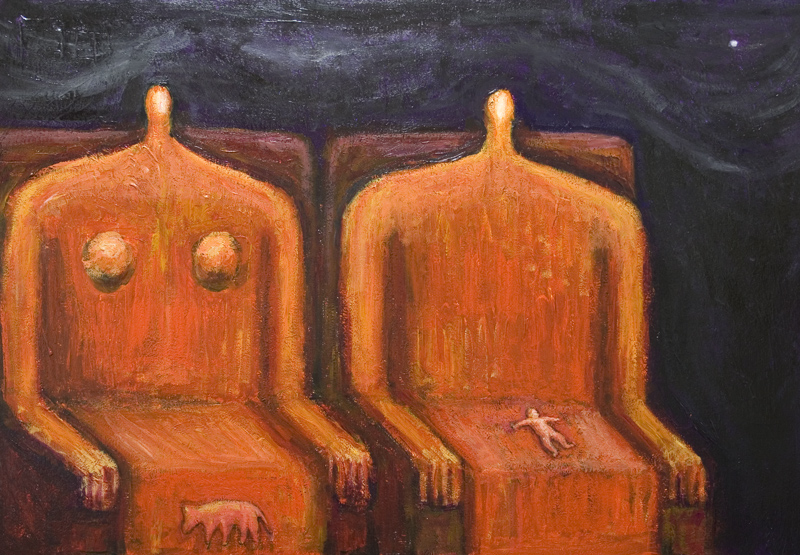 800x555 The Royal Family New, Surreal Abstract Human Body Form Painting - Painting The Human Form