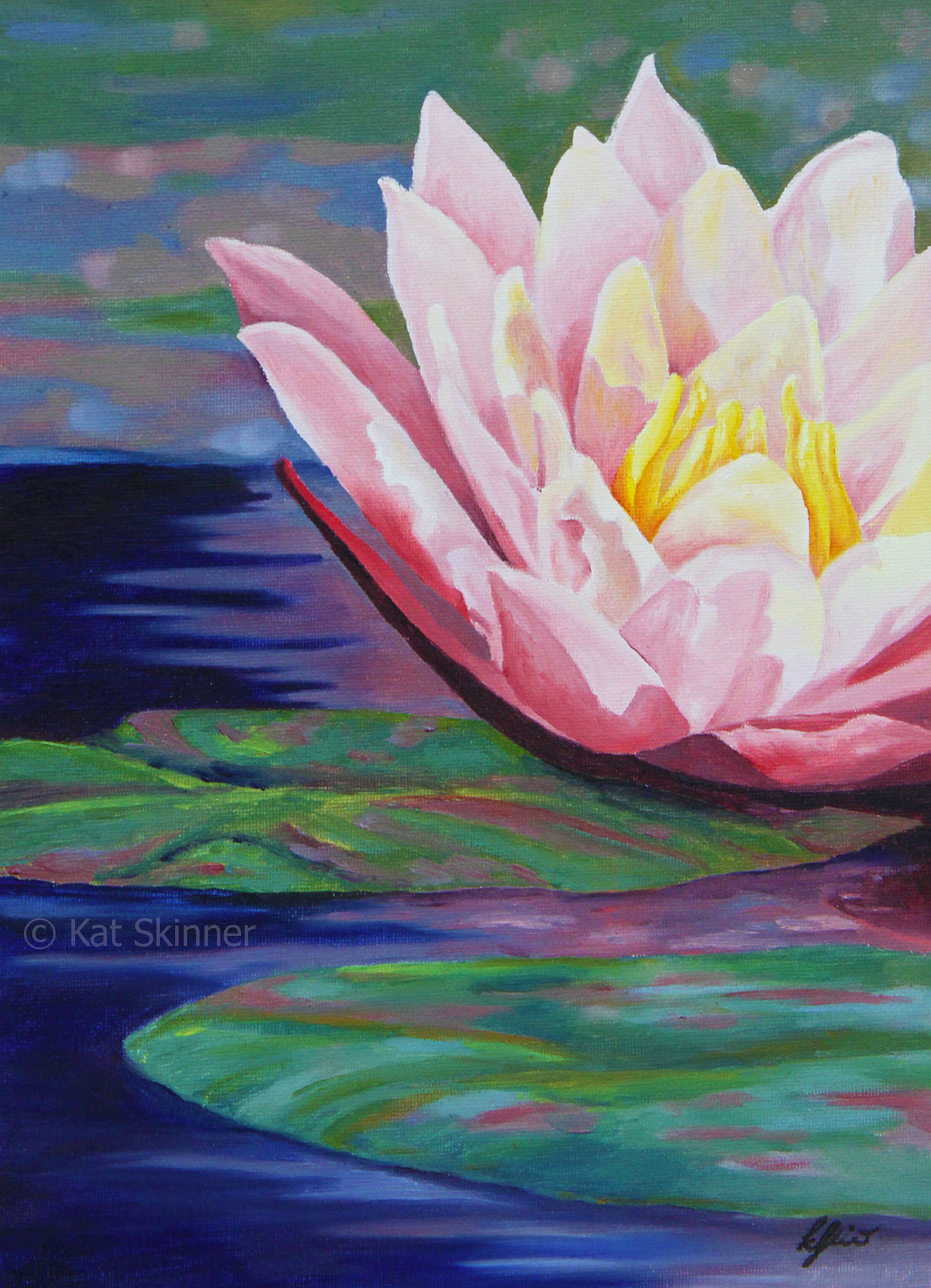 1500x2075 How I Painted The Water Lily Kat Skinner - Painting The Lily