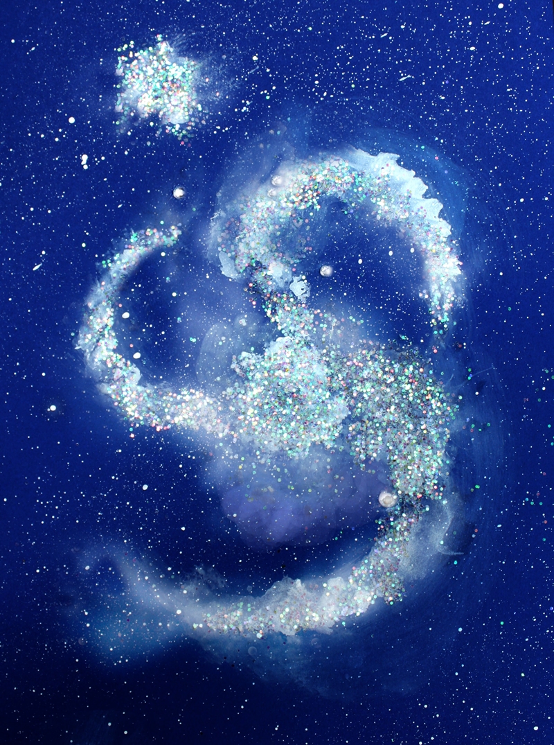 800x1075 Glitter Your Milky Way Astroedu - Painting The Milky Way