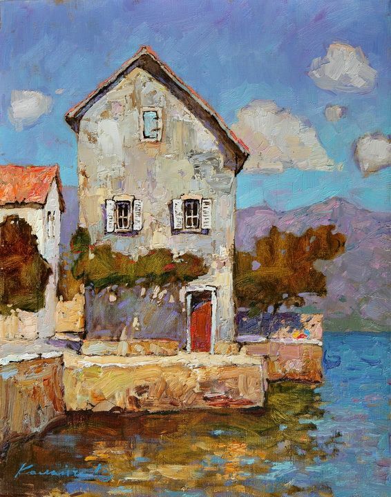 566x720 Painting The Town City, Town, Village House Art - Painting The Town