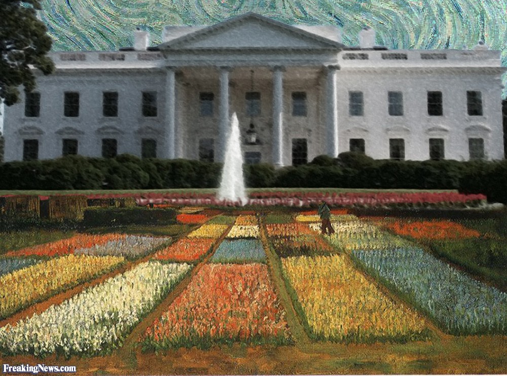 1000x741 White House Garden Painting Pictures - Painting The White House