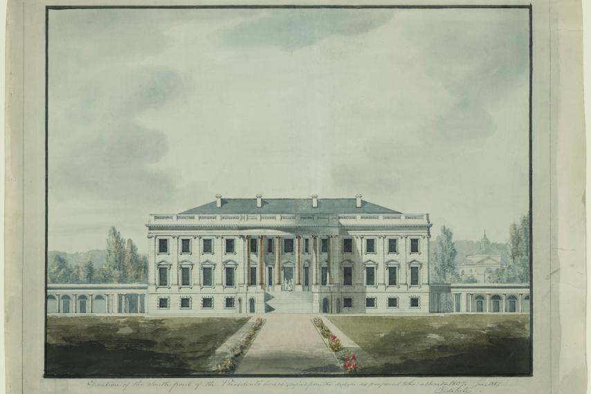 854x570 George Washington's White House - Painting The White House