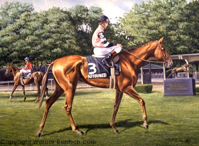 646x476 Equine Artist Werner Rentsch Horse Racing Art Sporting Art - Painting Thoroughbred