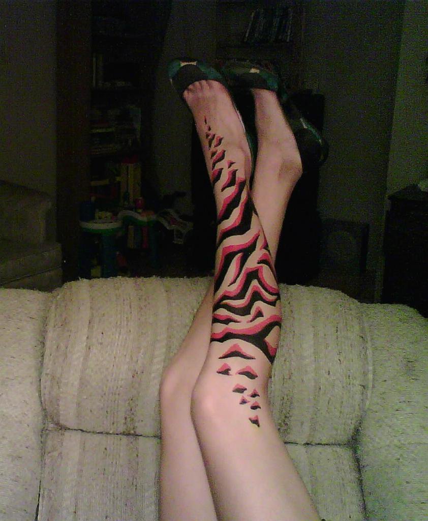 842x1024 Sharpie Tiger Stripes By Jennikatt - Painting Tiger Stripes