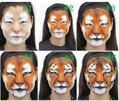 236x199 Abstract Tiger Stripes Face Painting Ideas Tiger - Painting Tiger Stripes