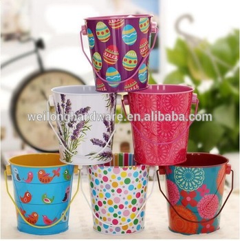 349x350 Small Painting Tin Candy Buckets Mini Pails Wedding Favor Metal - Painting Tin