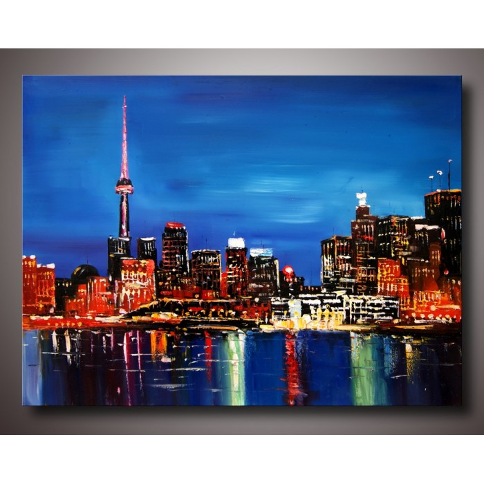 700x700 Toronto Skyline Painting - Painting Toronto