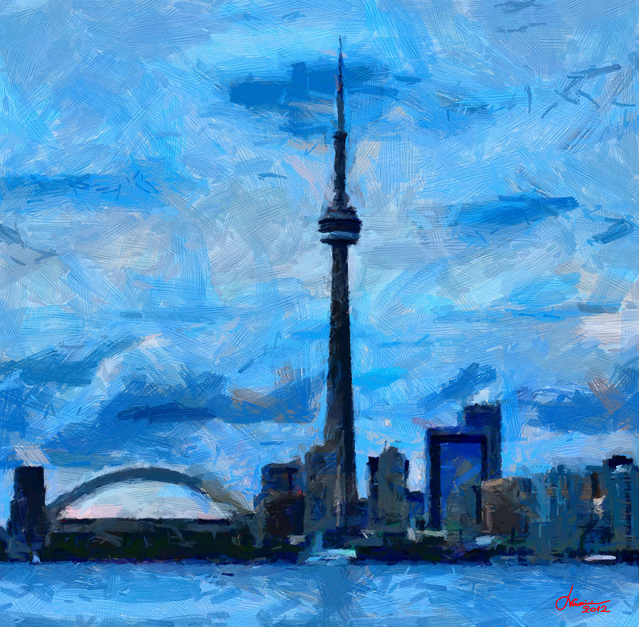 900x884 Cn Tower Toronto Tnm Painting By Vincent Dinovici - Painting Toronto