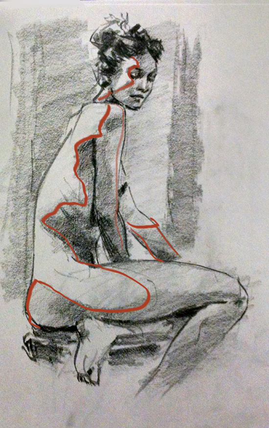 550x875 From Drawing To Painting 3 Steps Transition - Painting Transition